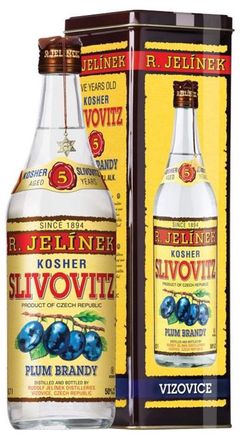 Kosher Slivovitz stříbrná plech 0,7l