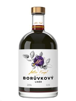 Anton Kaapl Borůvkový likér 28% 0,5l